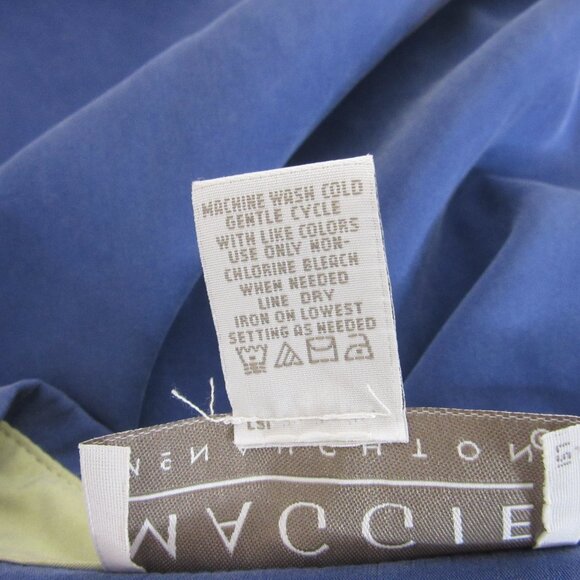 Maggie McNaughton Shirt Button Up Tunic Blue Roll Cuffs Long Sleeve Size 3X - Picture 8 of 8